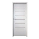 Ver imagem 1 de Kit Porta de Madeira 215x96cm Batente 16cm com Guarnição Cristal Primer Uniportas Abertura Esquerda Branco