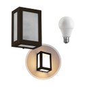 Ver imagem 1 de Arandela 5 vidros Marrom + lâmpada LED E27 12W 6000K st569