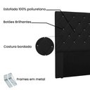 Ver imagem 2 de Cabeceira Queen Dora para Cama Box Fixação no Box Estrutura Mdf-mdp Revestida em Corino Preto
