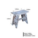 Ver imagem 2 de Banqueta Banquinho Modelo Oriental em Madeira Maciça-rústico C/ Branco