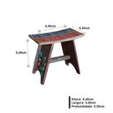 Ver mais imagens de Banqueta Banquinho Modelo Oriental em Madeira Maciça-rústico C/ Branco