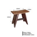 Ver imagem 4 de Banqueta Banquinho Modelo Oriental em Madeira Maciça-rústico C/ Branco