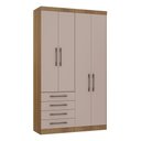 Ver imagem 1 de Módulo Roupeiro de 134,5cm 4 Portas 4 Gavetas Eucamóveis Paris - 340