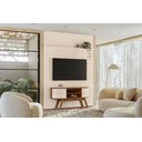 Ver imagem 1 de Rack com Painel New Silverstone para Tv até 65 Polegadas - Naturale /off White - Madetec