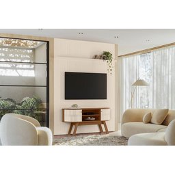 Rack com Painel New Silverstone para Tv até 65 Polegadas - Naturale /off White - Madetec - 1