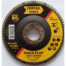 Disco Flap Grão 40 Fertak - Caixa 10 unidades - 1 Disco Flap Grão 40 Fertak - Caixa 10 unidades - 1