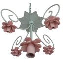 Ver imagem 2 de Pendente Pequeno De Ferro para Decoração de Banheiro E Quarto Retro - Azul Claro & Rosa