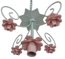 Ver imagem 2 de Pendente Pequeno De Ferro para Decoração de Banheiro E Quarto Retro - Azul Claro & Rosa