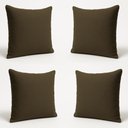 Ver imagem 1 de Kit 4 Almofadas Decorativas 42cm Suede Fofinha Lisa Sofá Cor:marrom