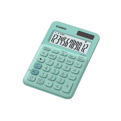 Calculadora compacta Casio de mesa 12 dígitos MS-20UC-GN