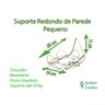 SUPORTE REDONDO DE PAREDE PARA VASOS 10 UNIDADES RESISTENTE - 2
