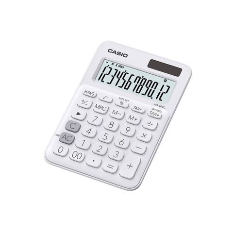 Calculadora compacta Casio de mesa 12 dígitos MS-20UC-WE