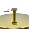 Lixeira Dourada em Aço Inox com Cristal para Lavabo Fineza - Ametista - 3l - 2