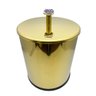 Lixeira Dourada em Aço Inox com Cristal para Lavabo Fineza - Ametista - 3l - 1