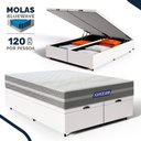 Ver imagem 3 de Cama Box Baú + Colchão Gazin de Molas Ensacadas One Face Air Up Queen 158 cm