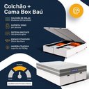 Ver imagem 6 de Cama Box Baú + Colchão Gazin de Molas Ensacadas One Face Air Up Queen 158 cm