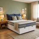 Ver imagem 1 de Cama Box Baú + Colchão Gazin de Molas Ensacadas One Face Air Up Queen 158 cm