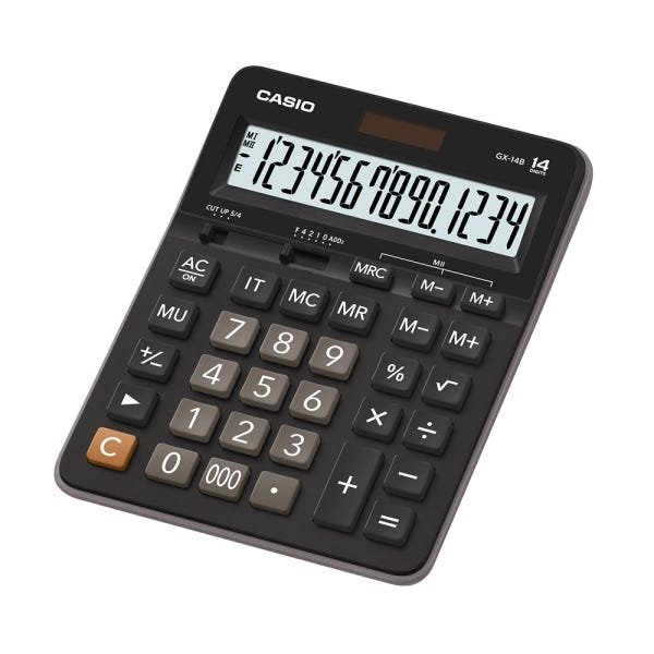 Calculadora Casio mesa visor grande 14 dígitos GX-14B