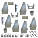 Ver imagem 1 de Kit Calha Telhado Cocho Divisa Platibanda 11 Mts Galvanizada Galvocalhas Calha Galvanizada Saída Red