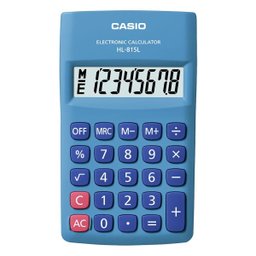 Calculadora Casio de bolso com visor 8 dígitos HL-815L-BU - 1