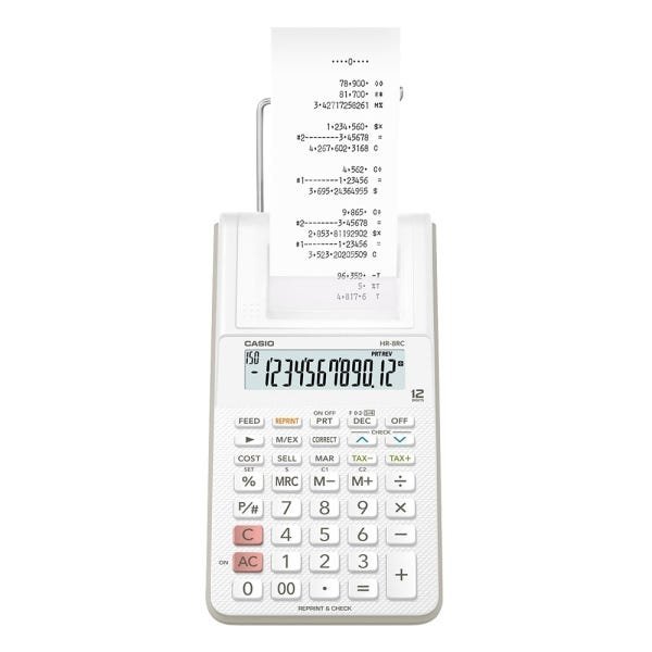 Calculadora Casio com impressora, 12 dígitos HR-8RC HR-8RC