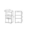Ver imagem 2 de Balcão Para Forno E Microondas Com 2 Portas Cr20004 Branco