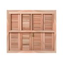 Ver imagem 1 de Janela de Madeira Veneziana Abrir/guilhotina Reto Eucalipto Grandis Rosa - 1,20 (a) X 1,20 (l)