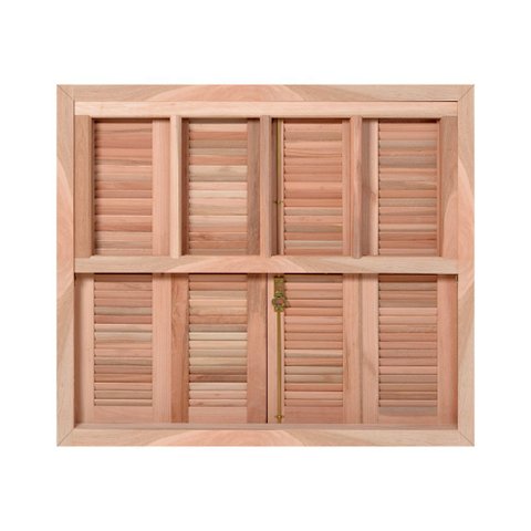 Janela de Madeira Veneziana Abrir/guilhotina Reto Eucalipto Grandis Rosa - 1,20 (a) X 1,20 (l)