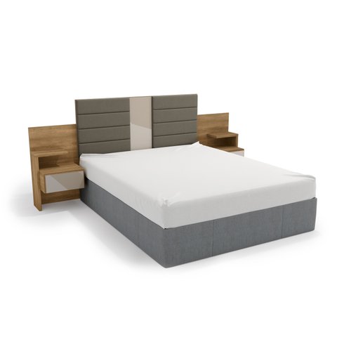 Cabeceira de Cama Box Kappesberg G290 263cm X 106cm Camurça Freijó