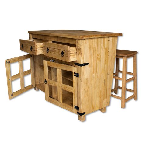 Ilha Gourmet 2 Baquetas Madeira Maciça