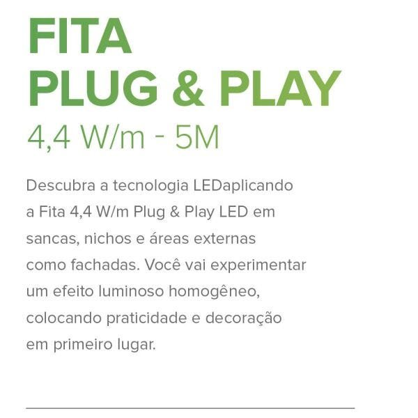 Fita Led Plug & Play 14,4w/m - 5m Brilia - 2