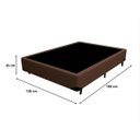 Ver imagem 4 de Cama Box Casal Marrom Colchão Ortobom de Molas Ensacadas Airtech Springpocket