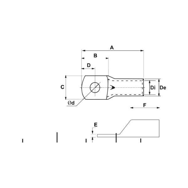 Terminal De Compressão 185,0mm 50A Decorlux - 2