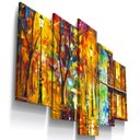 Ver imagem 1 de Quadros Decorativos Pintura Abstrato City Sala Quarto