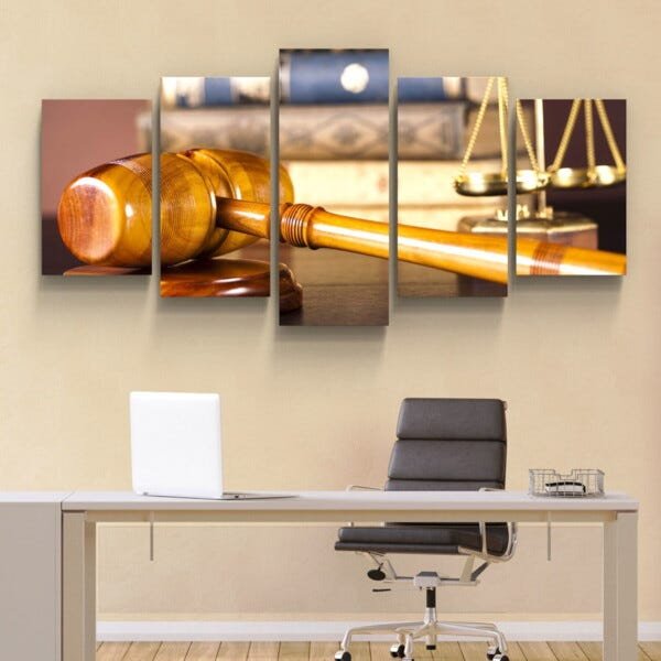 Quadros Decorativos Martelo Juiz Advocacia Tribunal - 2