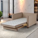 Ver imagem 2 de Sofá Cama Marcelle 1 Lugar 100 Solteiro Veludo Paris Pés de Madeira - Talento Móveis