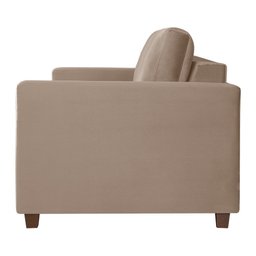 Sofá Cama Marcelle 1 Lugar 100 Solteiro Veludo Paris Pés de Madeira - Talento Móveis - 4