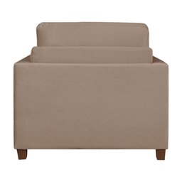 Sofá Cama Marcelle 1 Lugar 100 Solteiro Veludo Paris Pés de Madeira - Talento Móveis - 5