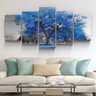 Quadros Decorativos Arvore Azul Botanico Sala - 2