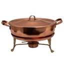 Ver imagem 1 de Rechaud Fogareiro Redondo e Panela em Cobre Fogo Direto 6L