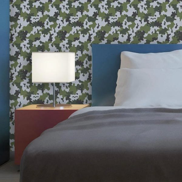 Papel de Parede Adesivo Rolo 0,58x3,00M Camuflado Militar 52478 - 1