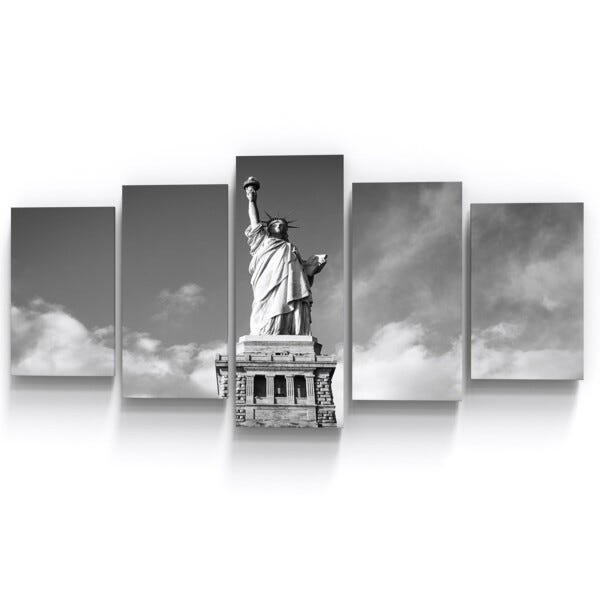 Quadros Decorativos Estatua Liberdade Preto Br. Sala - 3