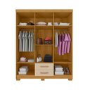 Ver imagem 4 de Guarda-Roupa Casal com 6 Portas e 2 Gavetas 149,6cm Multimóveis CR35674 Madeirado/Off White