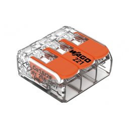Conector Emenda Wago 3p 32a 221-413 C/4pcs - 1