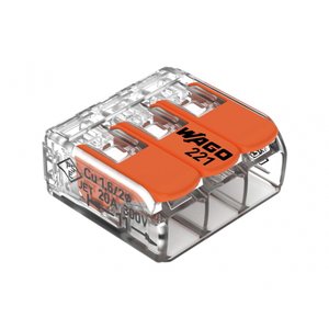 Conector Emenda Wago 3p 32a 221-413 C/4pcs