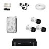 KIT 3 Câmeras Intelbras VHD 1010 B G5 + DVR Intelbras 4 Canais HD + HD (Disco Rígido) + Acessó - 2 T - 1