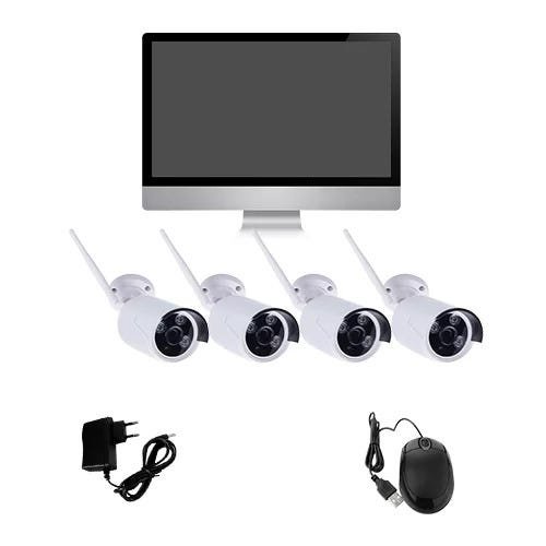 Kit 4 Câmeras de Segurança WiFi Full HD com monitor - 1