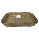 Ver imagem 2 de Travessa de Vidro Retangular c/Rattan 2200ml MIMO STYLE