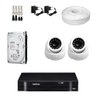 KIT DVR Intelbras + 2 Câmeras Dome AHD + HD + Acessórios - HD 500 GB - 1