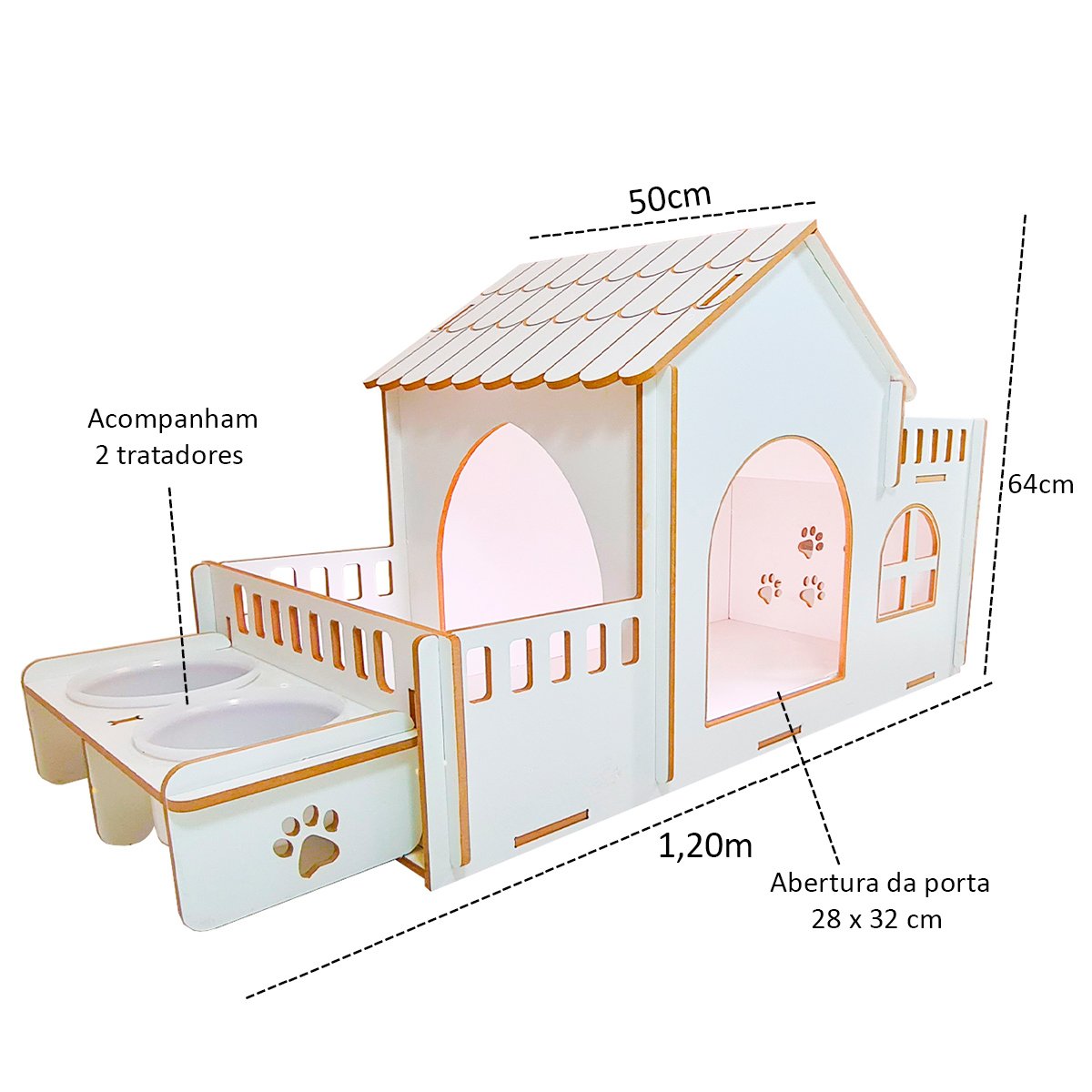 Casa para Cachorro Cães de Pequeno e Médio Porte-bidu Casinha Cachorro Desmontável - 2